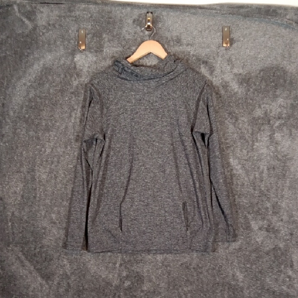Lululemon Warm Your Core Long Sleeve Womens Heather Gray Mock Neck